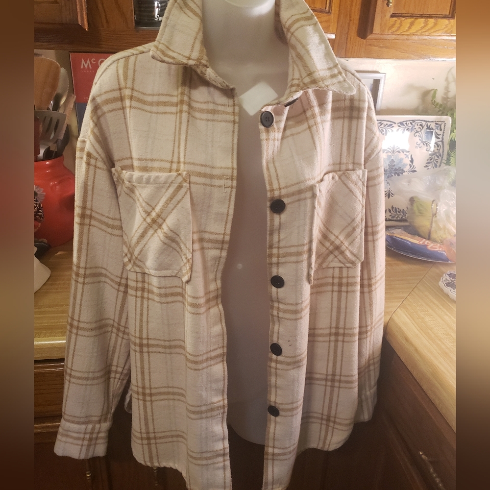 Pink Lily Plaid Shacket